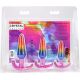 Набор анальных пробок Doc Johnson Crystal Jellies - Anal Trainer Set - Rainbow (мятая упаковка!!!)