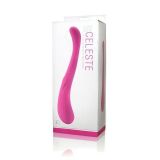 Topco Sales UltraZone, Celeste 9X Silicone Double G - Spot Vibrator - двосторонній вібромасажер точки-G, 10х2.5 см