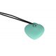 Мини-вибратор «Сердечко» FairyGasm PleasureStone green, 9 режимов, на шнурке