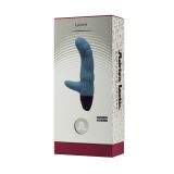 Вибратор рельефный Adrien Lastic Cyclone Blue со стимуляцией точки G, два мотора