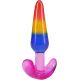 Набор анальных пробок Doc Johnson Crystal Jellies - Anal Trainer Set - Rainbow (мятая упаковка!!!)
