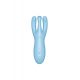 Кліторальний смарт вібратор Satisfyer Threesome 4 Blue з трьома пальчиками