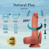 Реалістичний вібратор - Thrusting Dildo With Swing Motion And Heating Erospace Natural Play D7