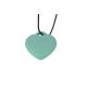 Мини-вибратор «Сердечко» FairyGasm PleasureStone green, 9 режимов, на шнурке