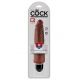 Реалистичный вибратор King Cock 8'' Vibr Stiffy, 21х6 см (коричневый)