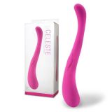 Topco Sales UltraZone, Celeste 9X Silicone Double G - Spot Vibrator - двосторонній вібромасажер точки-G, 10х2.5 см