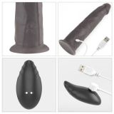 Вібратор - Dual-Layered Silicone Rotator 9" Black