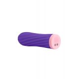 Вибропуля S Pleasures Bullets Twist & Shout Purple, фиолетовая, ребристая поверхность, 10 режимов