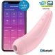 Satisfyer Curvy 2+ - вакуумно-волновой вибростимулятор с возможностью управления через приложение, 13.5х4.3 см, (розовый)