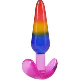 Набор анальных пробок Doc Johnson Crystal Jellies - Anal Trainer Set - Rainbow (мятая упаковка!!!)