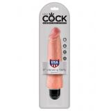 Реалистичный вибратор King Cock 8'' Vibr Stiffy, 21х6 см (коричневый)