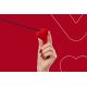 Мини-вибратор «Сердечко» FairyGasm PleasureStone red, 9 режимов, на шнурке