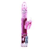 Вібратор - Throbbing Butterfly Rotating Vibrator Pink, 29 см