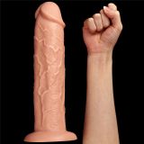Реалістичний вібратор - King-Sized Realistic Long Vibrating Dildo 11" Flesh