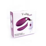 Вібратор для пар - V-Vibe Purple, USB, 7 Function, Remote Control