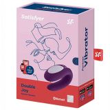 Satisfyer Double Joy Purple - вибратор для пары с управлением через приложение, 9х5.7см, (фиолетовый)