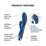 Вибратор-кролик с ротацией Satisfyer Spinning Rabbit 1 Blue, 3 мотора