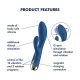 Вибратор-кролик с ротацией Satisfyer Spinning Rabbit 1 Blue, 3 мотора