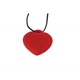 Мини-вибратор «Сердечко» FairyGasm PleasureStone red, 9 режимов, на шнурке