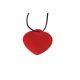 Мини-вибратор «Сердечко» FairyGasm PleasureStone red, 9 режимов, на шнурке