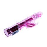 Вібратор - Throbbing Butterfly Rotating Vibrator Pink, 29 см