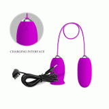 Кліторальний стимулятор з віброяйцем - Pretty Love Daisy Licking Vibrator Purple