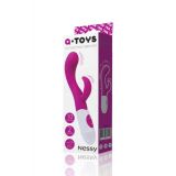 Вибратор с клиторальным стимулятором Toyfa A-Toys Nessy, силикон, розовый, 20 см Вибратор с клиторальным стимулятором Toyfa A-Toys Nessy, силикон, розовый, 20 см