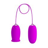 Кліторальний стимулятор з віброяйцем - Pretty Love Daisy Licking Vibrator Purple