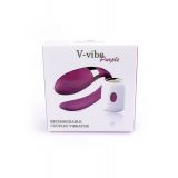Вібратор для пар - V-Vibe Purple, USB, 7 Function, Remote Control