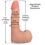 Фаллоимитатор Doc Johnson The Realistic Cock ULTRASKYN 7 Inch with Balls Vanilla (мятая упаковка!!!)