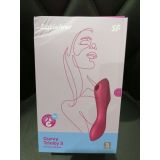 Вакуумный стимулятор с вибрацией Satisfyer Curvy Trinity 3 Red (мятая упаковка)