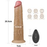 Вібратор - Dual-Layered Silicone Rotator 8" Flesh