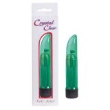 Вибратор пластиковый Crystal Clear, 13Х2,5 см (розовый)