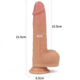 Вібратор - Dual-Layered Silicone Rotating Cock With Vibration Anthony 8.5" Flesh