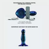 Дилдо с вибрацией Strap-On-Me FINGERING & VIBRATING DILDO - M - BLUE, с манящим движением