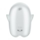 Вакуумный клиторальный стимулятор с вибрацией Satisfyer Glowing Ghost White, светится в темноте