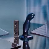 Дилдо с вибрацией Strap-On-Me FINGERING & VIBRATING DILDO - M - BLUE, с манящим движением