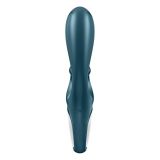 Смартвібратор-кролик Satisfyer Hug Me Bluegrey, 2 мотори, діаметр 4,2см, широка кліторальна частина