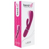 Вибратор-кролик Liebe Bend It Plus Cerise, гибкий, 2 мотора, 10 режимов