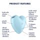 Вакуумний стимулятор - Satisfyer Cutie Heart Blue