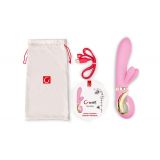Gvibe Grabbit - Candy Pink вібратор-кролик з трьома моторчиками, 18х3.5 см