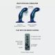 Дилдо с вибрацией Strap-On-Me FINGERING & VIBRATING DILDO - M - BLUE, с манящим движением