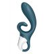 Смартвібратор-кролик Satisfyer Hug Me Bluegrey, 2 мотори, діаметр 4,2см, широка кліторальна частина