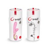 Gvibe Grabbit - Candy Pink вібратор-кролик з трьома моторчиками, 18х3.5 см
