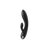 Смарт вібратор-кролик із подвійним відростком Satisfyer Double Flex Black
