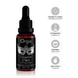 Возбуждающие капли для клитора Orgie Orgasm Drops Intense, 30 мл, тепло-холод, вкус яблока
