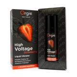 Жидкий вибратор Orgie High Voltage – Strawberry, 15 мл, эффект мурашек, очень мощный, вкус клубники