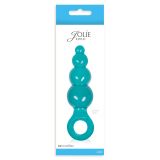Анальная пробка с кольцом Jolie Ripples Medium, 10Х2,5 см