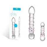 Подвійний фалоімітатор Glass Spiral Staircase Full Glass Dildo, 12,7х3, 7 см