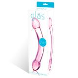 Подвійний фалоімітатор Glass Double Trouble Purple Dildo, 18,5х3, 5 см